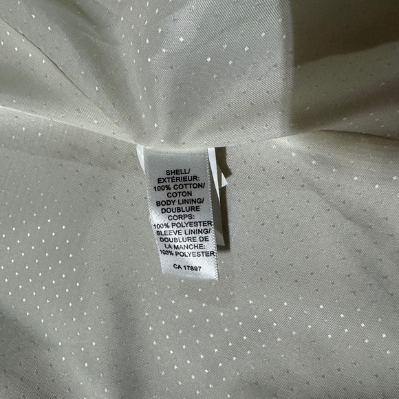 Banana Republic Textured Tweed Jacket Blazer - Beige & Navy Blue - Size 4 - Picture 2 of 6